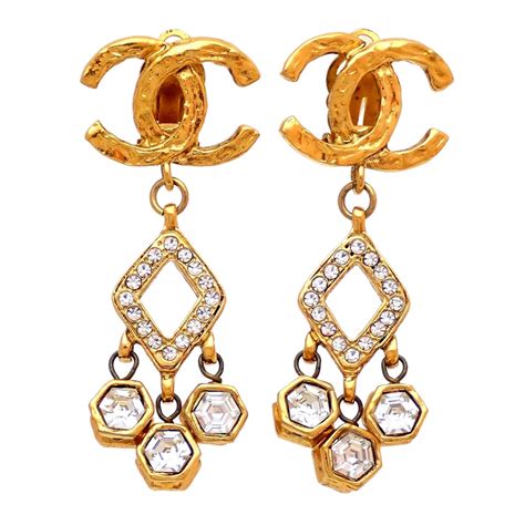 buy used chanel ear rings|chanel cc earrings price list.